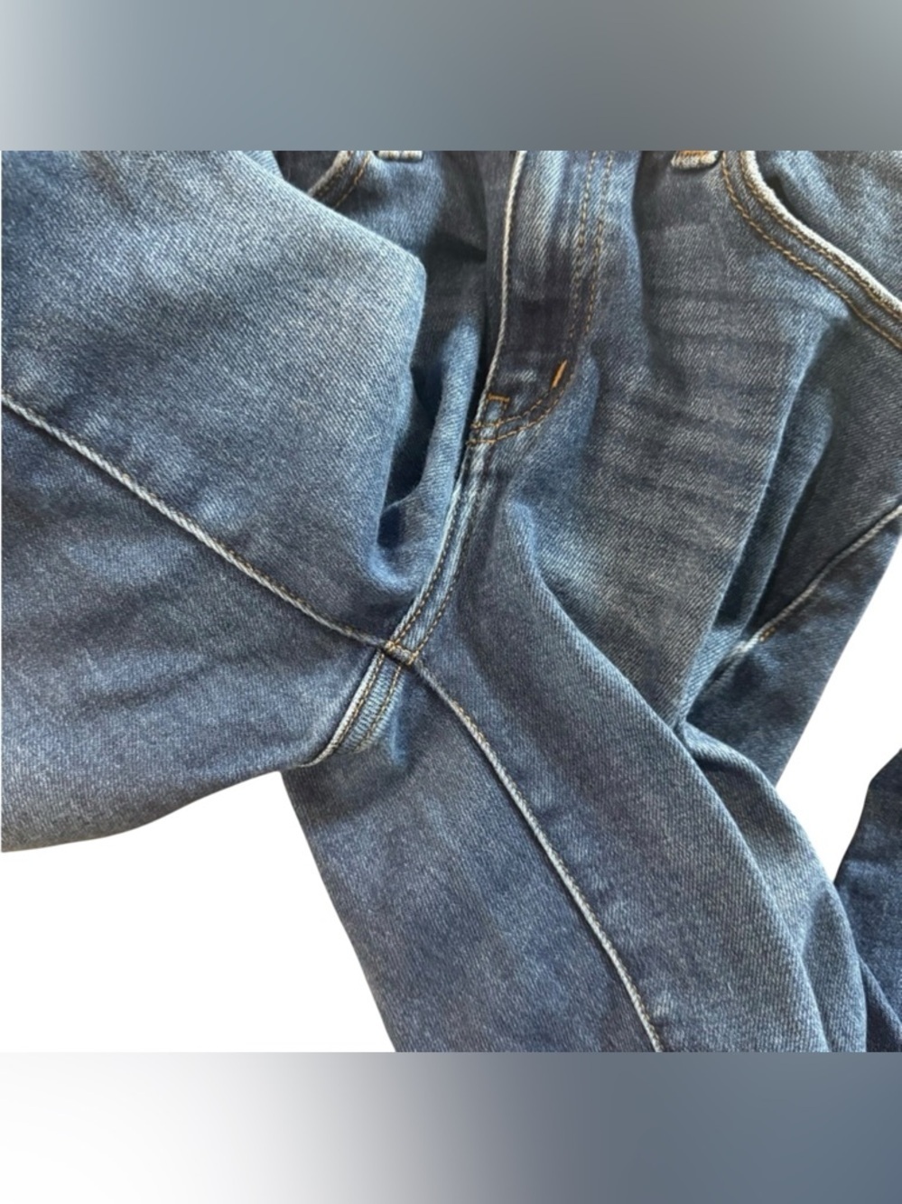 KanCan High Rise Skinny Jeans Distressed Raw Hem Stretch Medium Wash 25 - Picture 6 of 9